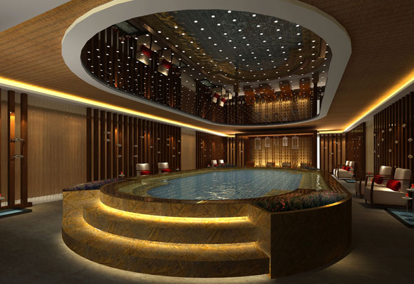 Swimming Pool on the Newest Yangtze President Cruises