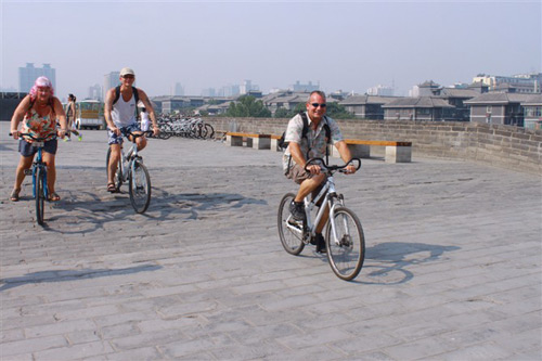 Biking atop the Ancient City Wall
