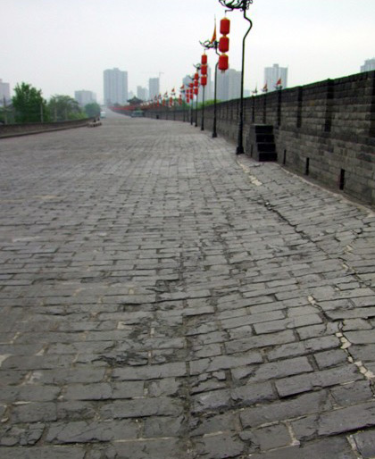 The bumpy surface of Ancient City Wall