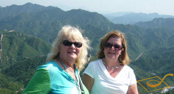 Gina and Her Friend on Great Wall