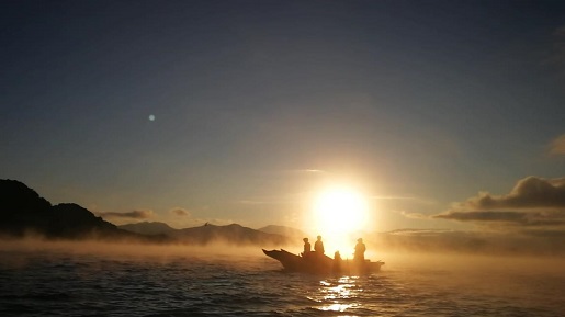 Fascinating Sunrise of Lugu Lake by Pig Trough Boat