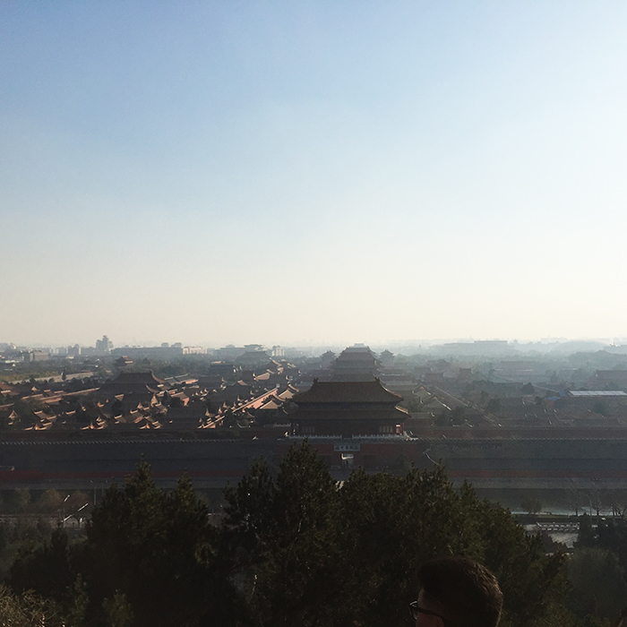 Great view of Forbidden City from peak of Jinshan Park