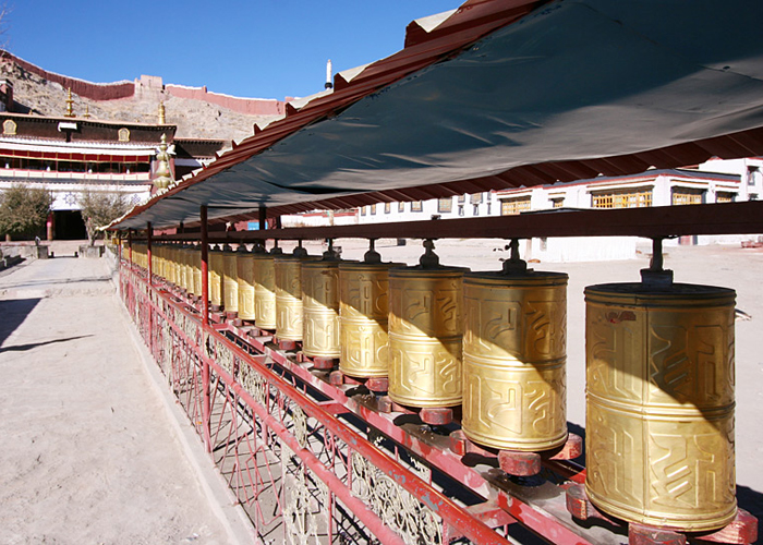Prayer Wheels at Palcho Monastery