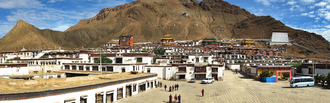 View of Tashilhunpo Monastery from distance